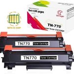 UniVirgin 2 Pack TN770 Toner Replacement for Brother TN770 TN-770 High Yield Black Toner Cartridge with IC CHIP fits for Brother HL-L2370DW L2370DW MFC-L2750DW MFC-L2750DWXL,Yielding 4,500 Pages